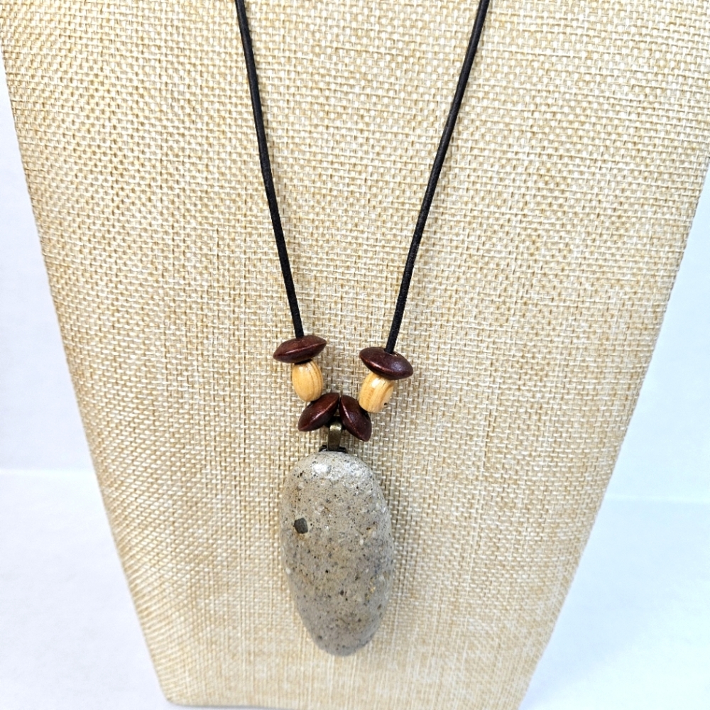 Unique Handmade Nicaraguan Stone Pendant Necklace